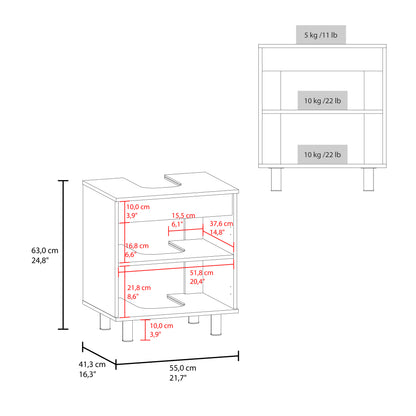 Modern Bathroom Vanity Cabinet in Natural Particle Board