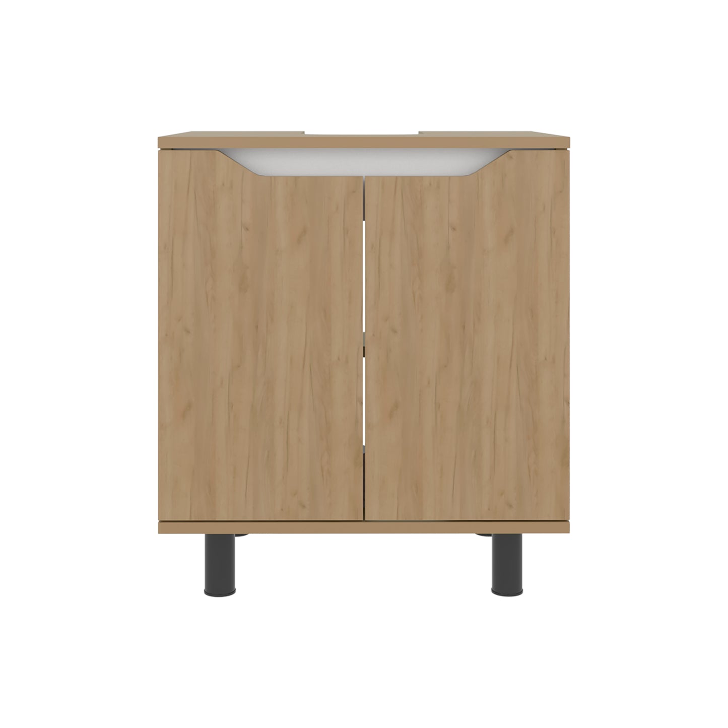 Modern Bathroom Vanity Cabinet in Natural Particle Board