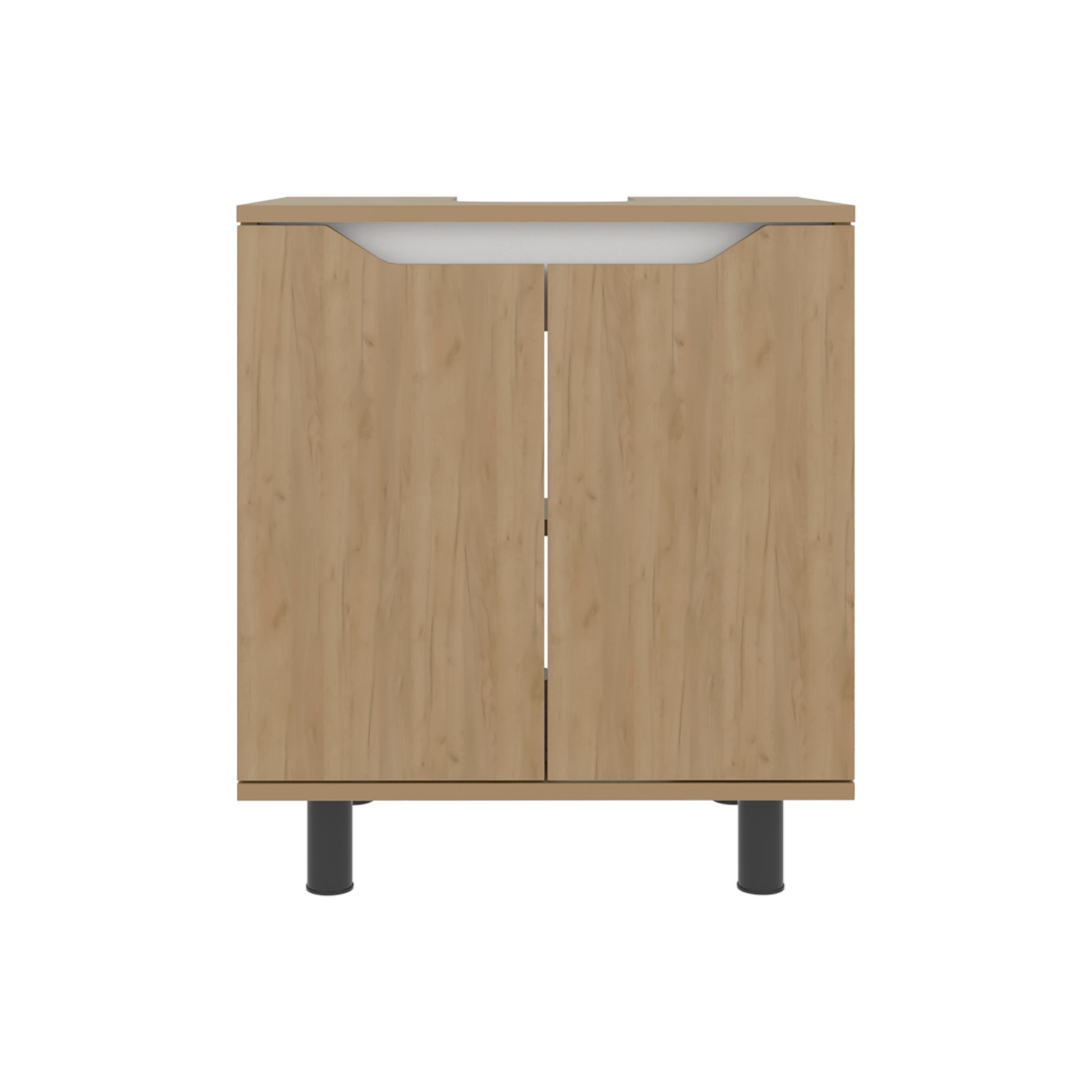 Modern Bathroom Vanity Cabinet in Natural Particle Board