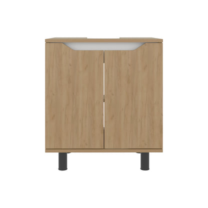 Modern Bathroom Vanity Cabinet in Natural Particle Board