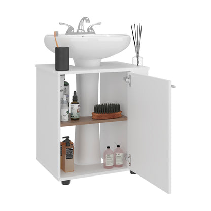 White Bathroom Vanity Cabinet - 24" Storage