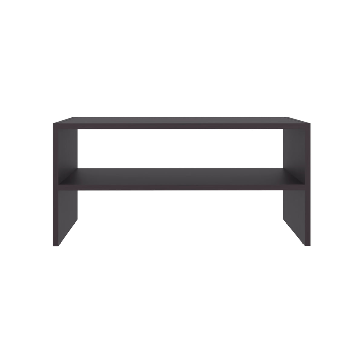 Wenge Shoe Rack - 2 Shelves, Compact Storage for Living Room