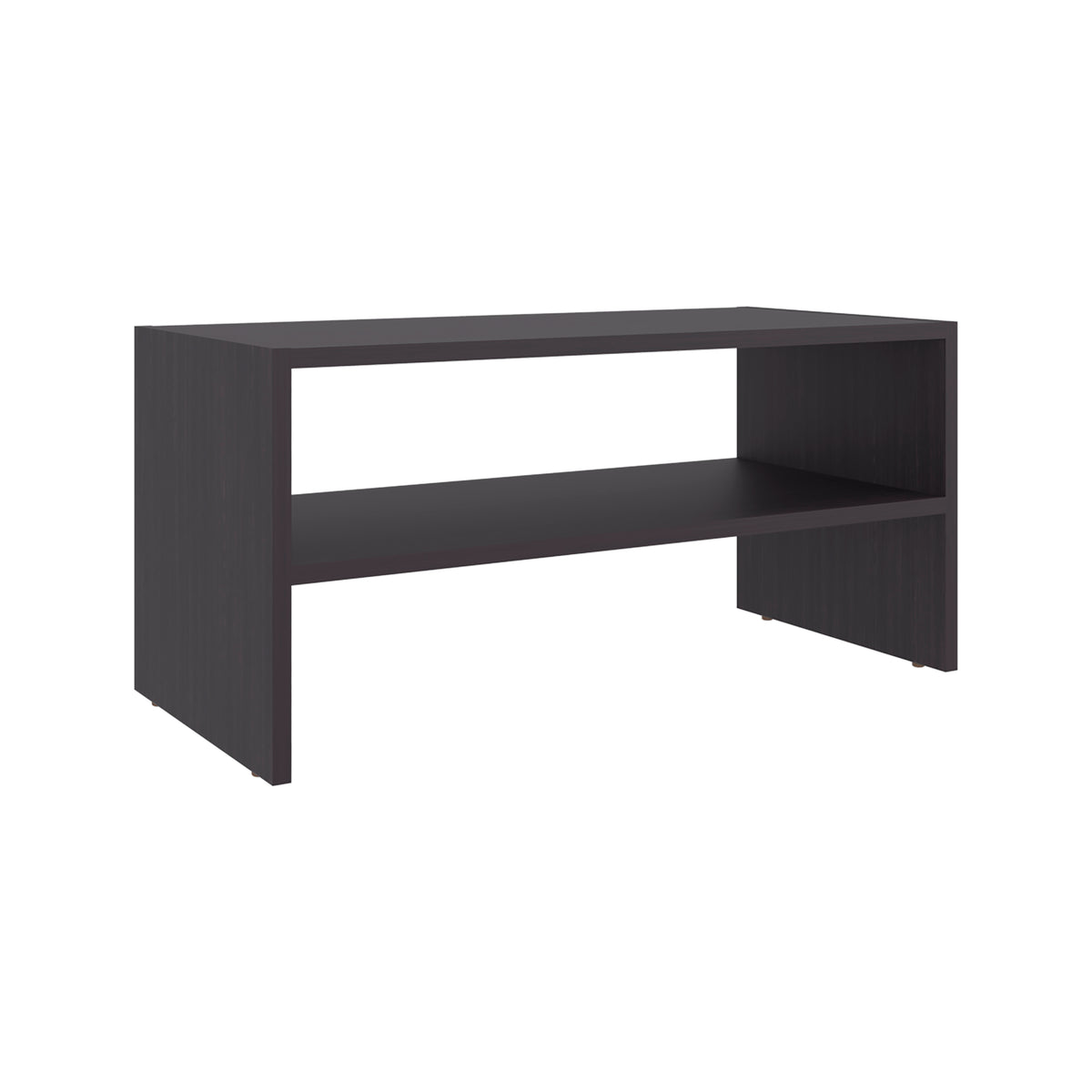 Wenge Shoe Rack - 2 Shelves, Compact Storage for Living Room
