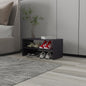 Norris shoe rack in melamine with 2 shelves,Wenge