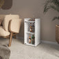 Glass Door Bar Cabinet with Shelves, White
