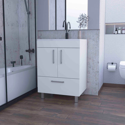 Othello Single Bathroom Vanity, Double Door Cabinet,One Drawer