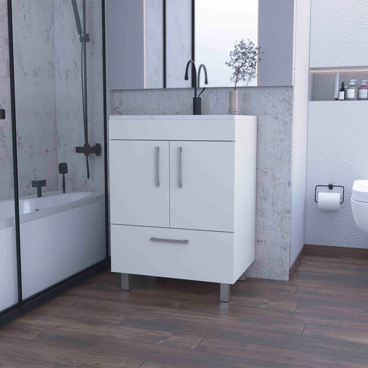 Othello Single Bathroom Vanity, Double Door Cabinet,One Drawer