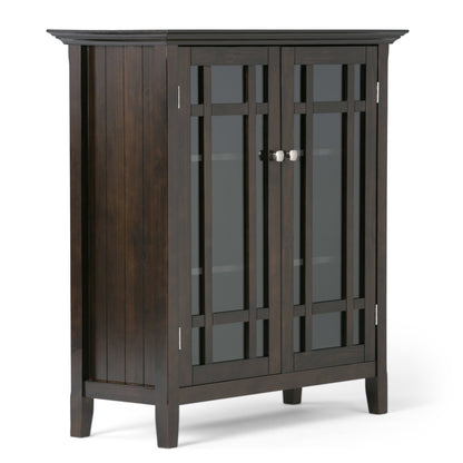 Bedford 39 inch Wide Solid Wood Medium Storage Cabinet in Dark Tobacco Brown
