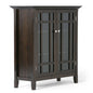 Bedford 39 inch Wide Solid Wood Medium Storage Cabinet in Dark Tobacco Brown