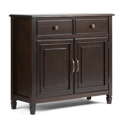 Connaught Solid Wood Entryway Storage Cabinet in Dark Chestnut Brown