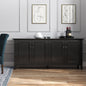 Amherst 66 inch Wide Solid Wood Transitional 4 Door Storage Cabinet in Hickory Brown