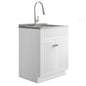 Beckham - 28" Laundry Cabinet with Faucet and Stainless Steel Sink - White
