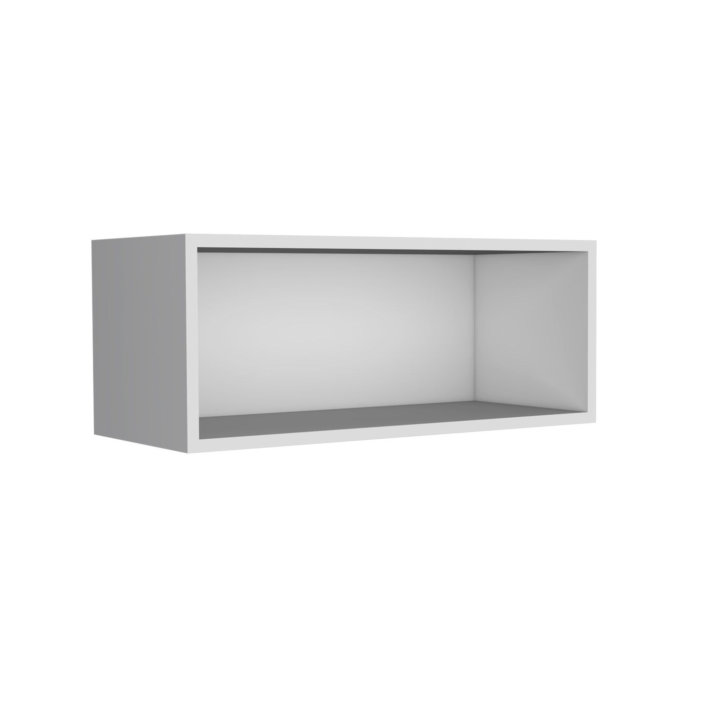 30" White Open Wall Cabinet - Storage Shelf for Living Room
