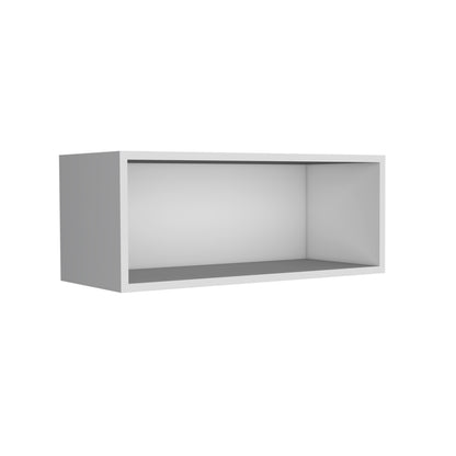 30" White Open Wall Cabinet - Storage Shelf for Living Room