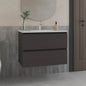 Bathroom Cabinet Opalo, with Two Shelves and Open Storage, Black