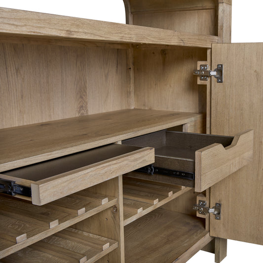 72" Knotty Oak Console Table - Solid Wood MDF
