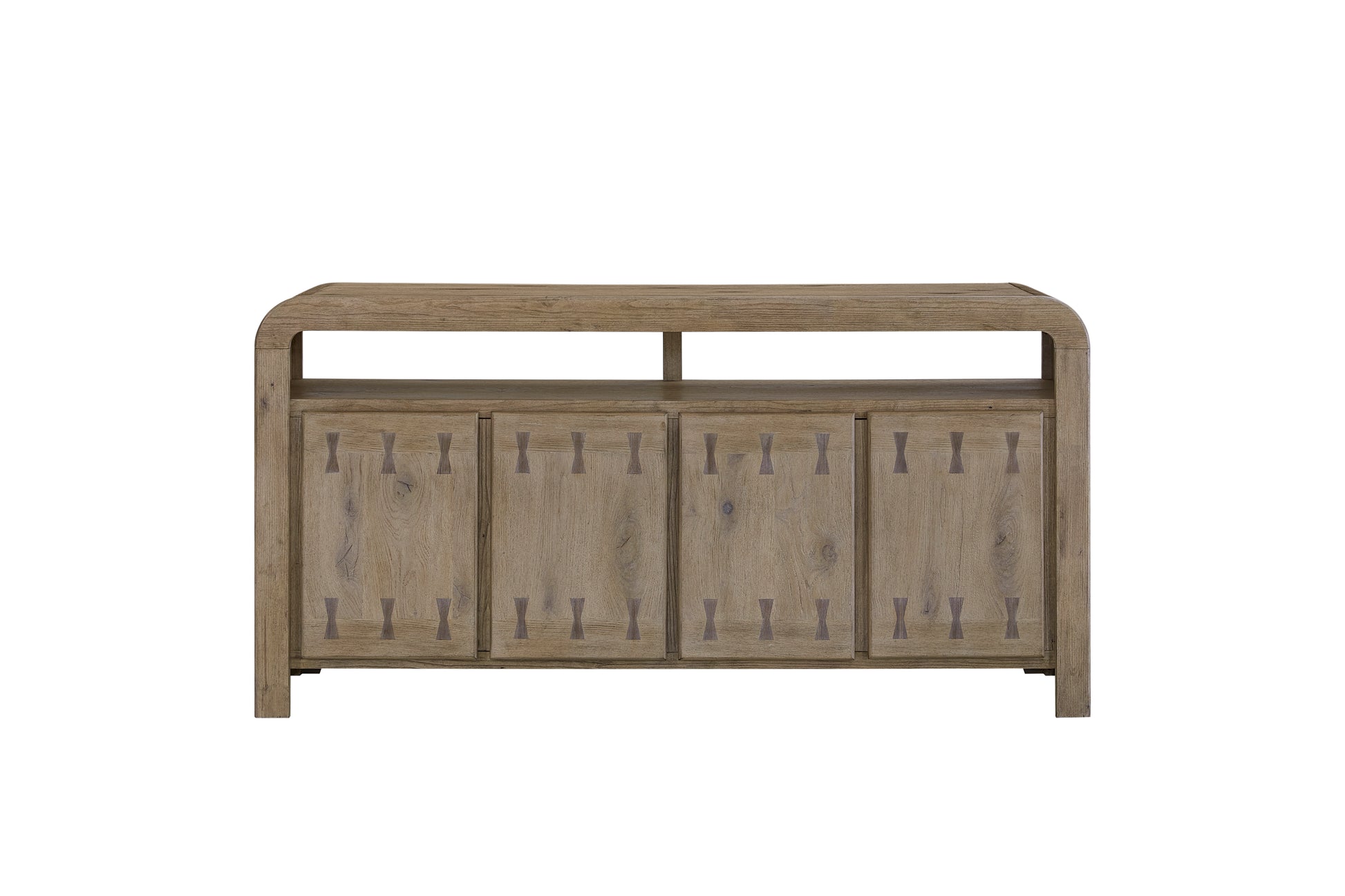 English Knotty Oak 72" Bowtie Console