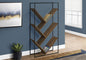 Bookshelf, Bookcase, Etagere, 3 Tier, 60"h, Office, Bedroom, Black Laminate, Black Metal, Contemporary, Modern