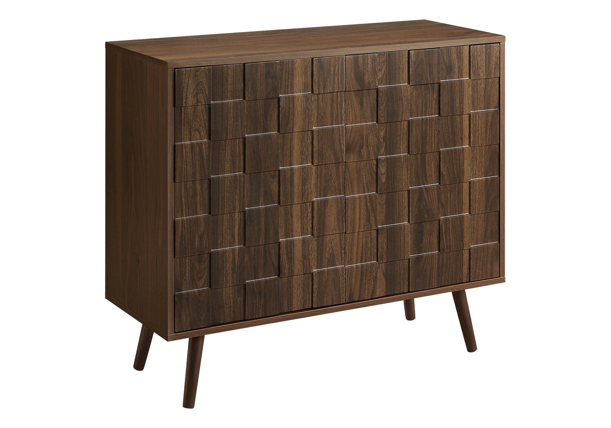 Dark Walnut Accent Chest Sideboard, 35.5" Wide Storage Cabinet for Living Room