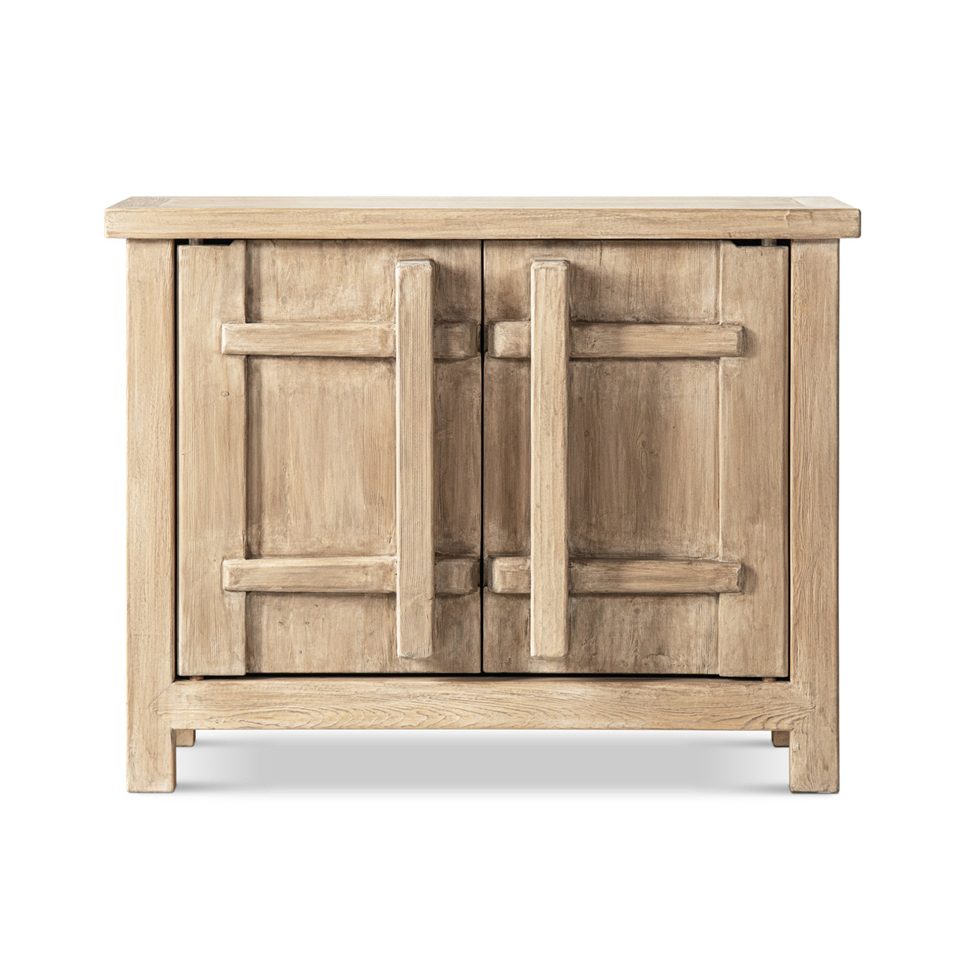 Rowan 48" Solid Reclaimed Pine 2-Door Accent Cabinet - Natural Brown for Living Room
