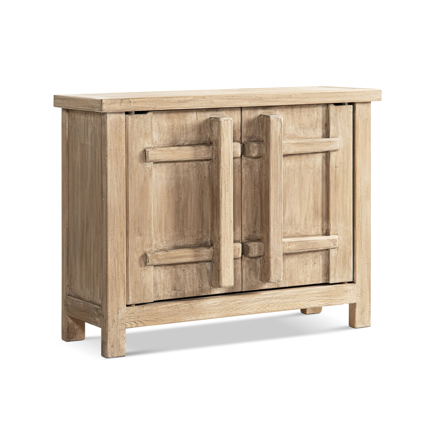 Rowan 48" Solid Reclaimed Pine 2-Door Accent Cabinet - Natural Brown for Living Room