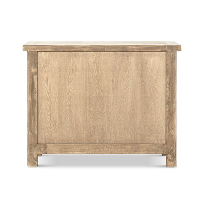 Rowan 48" Solid Reclaimed Pine 2-Door Accent Cabinet - Natural Brown for Living Room