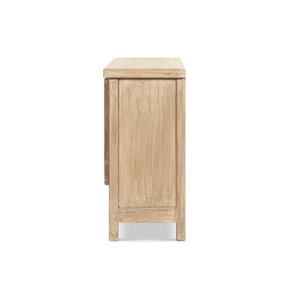 Rowan 48" Solid Reclaimed Pine 2-Door Accent Cabinet - Natural Brown for Living Room