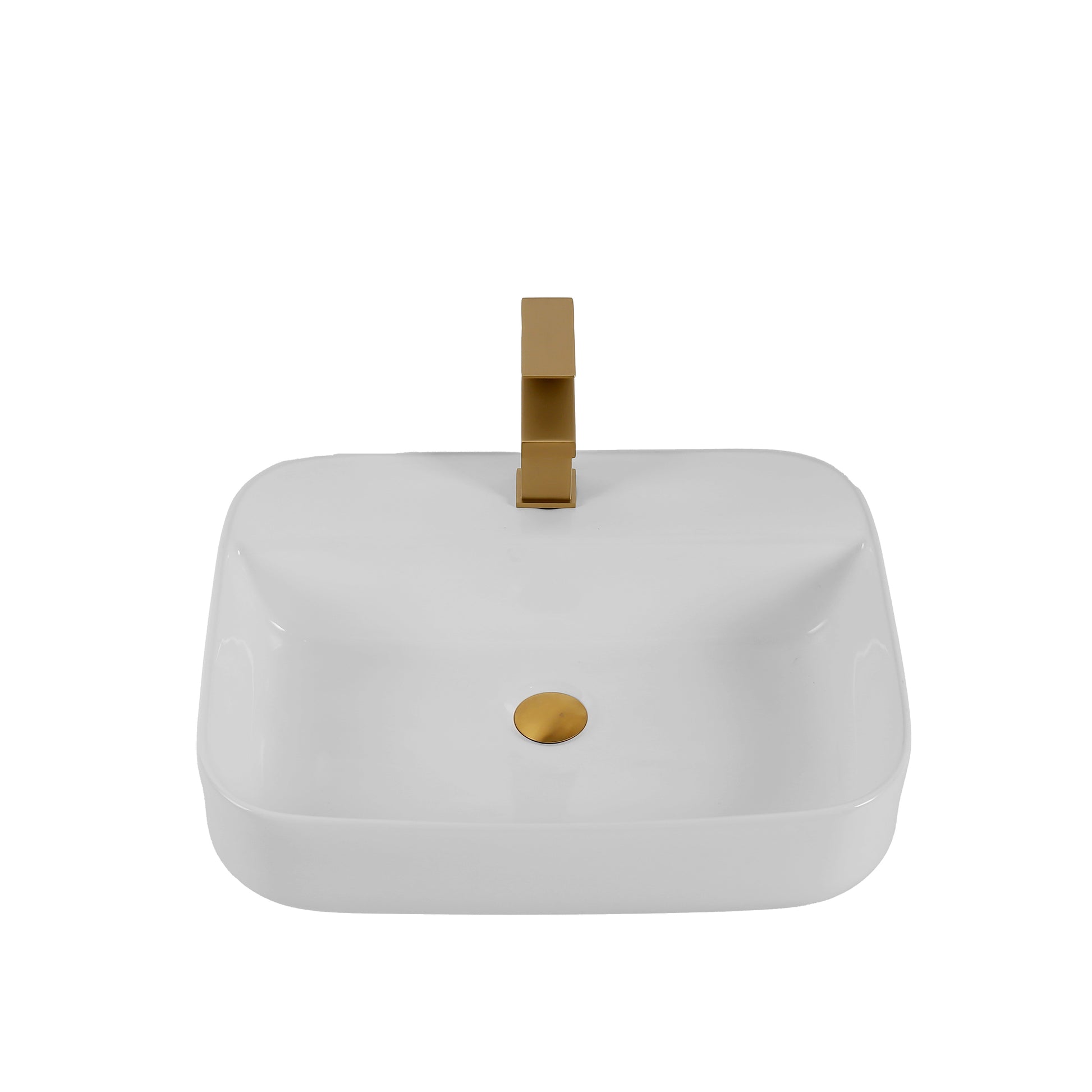 White Ceramic Bathroom Vanity Sink - Modern Design