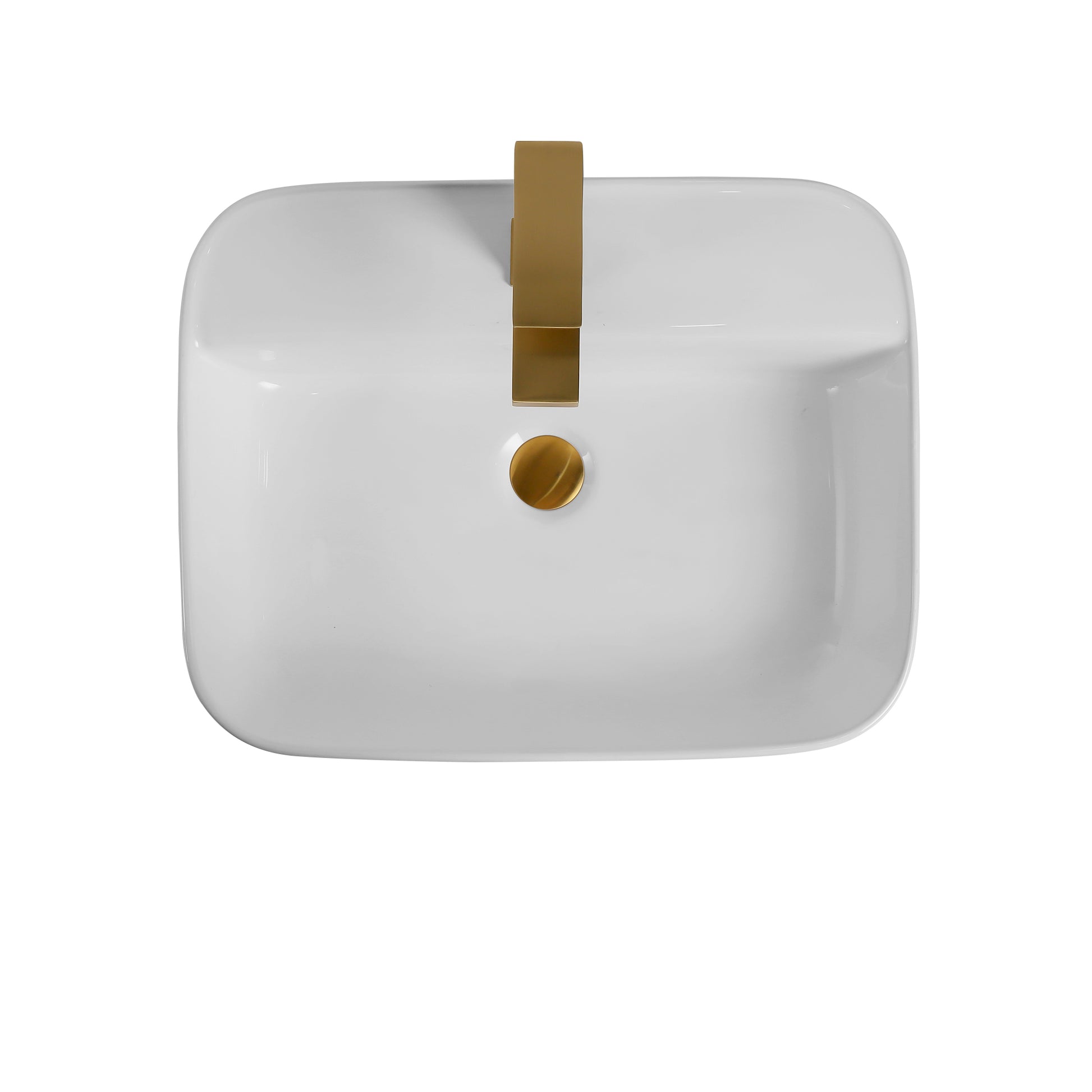 White Ceramic Bathroom Vanity Sink - Modern Design