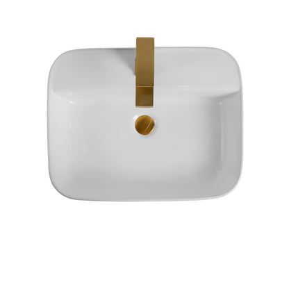 White Ceramic Bathroom Vanity Sink - Modern Design