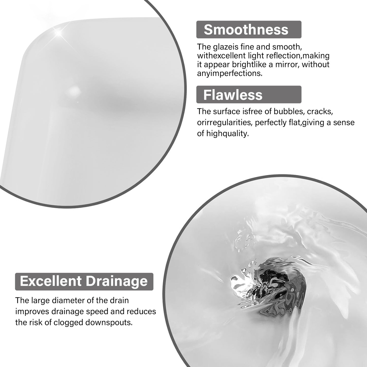 White Ceramic Bathroom Vanity Sink - Modern Design