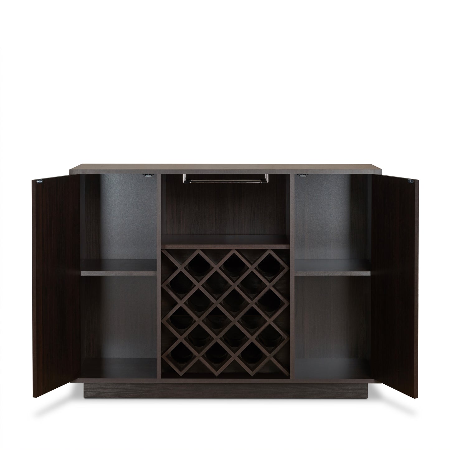 Espresso Wine Cabinet - 18 Bottle Storage