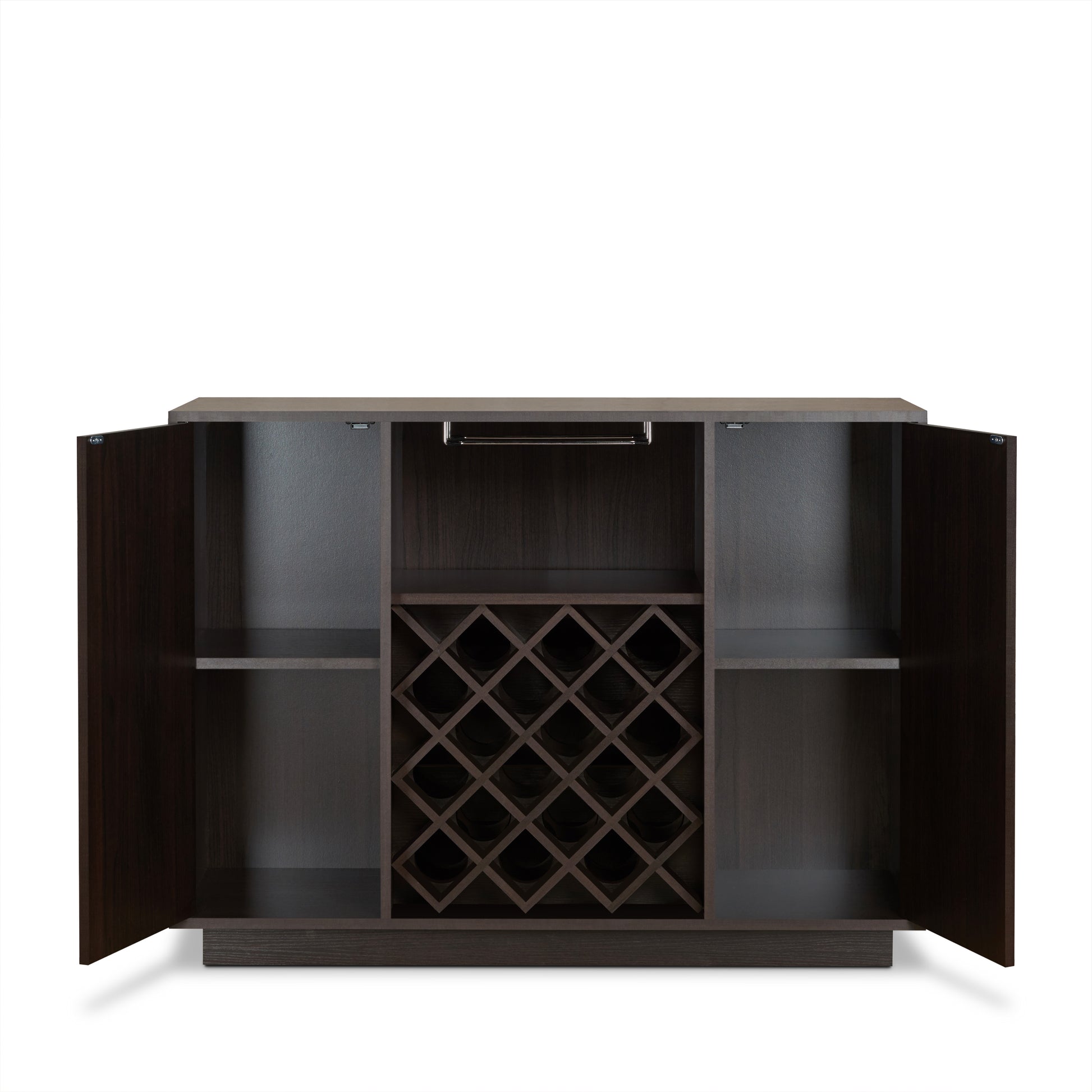 Espresso Wine Cabinet - 18 Bottle Storage