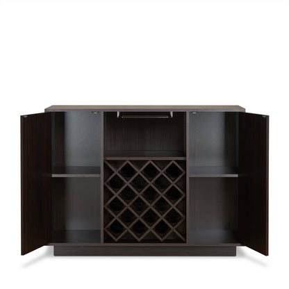 Espresso Wine Cabinet - 18 Bottle Storage