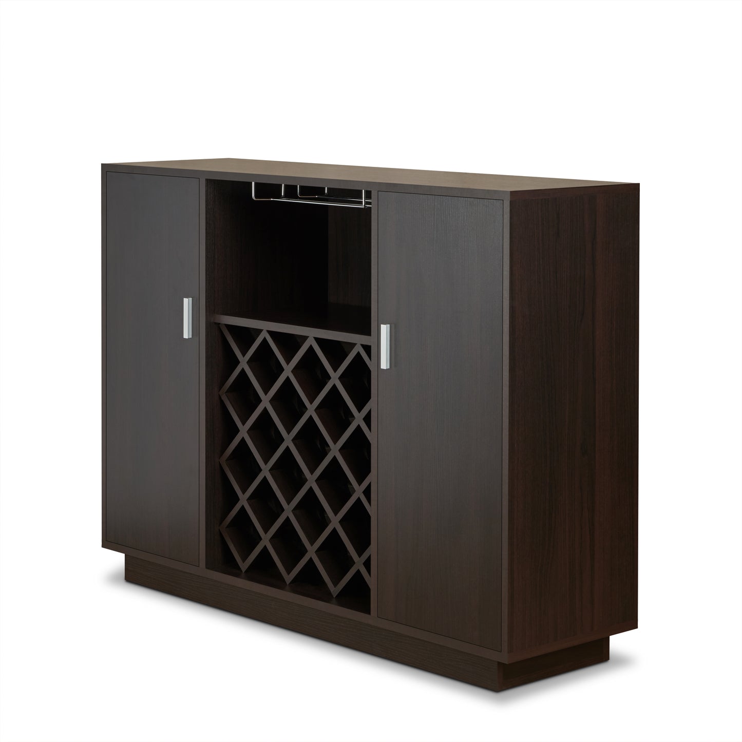 Espresso Wine Cabinet - 18 Bottle Storage