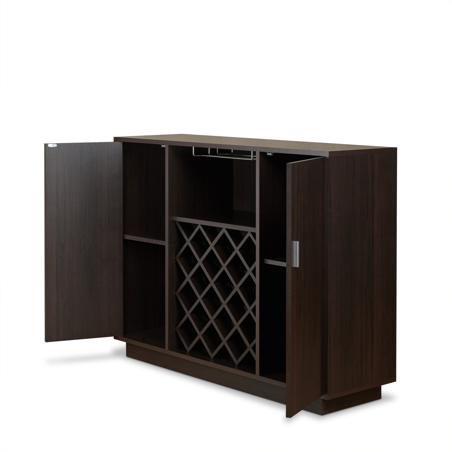 Espresso Wine Cabinet - 18 Bottle Storage