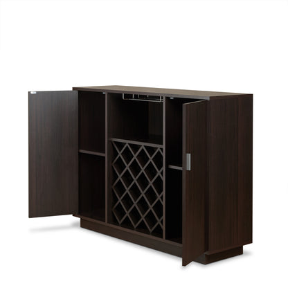 Espresso Wine Cabinet - 18 Bottle Storage