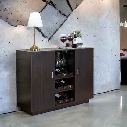 Hazen  Espresso Finish Wine Cabinet II
