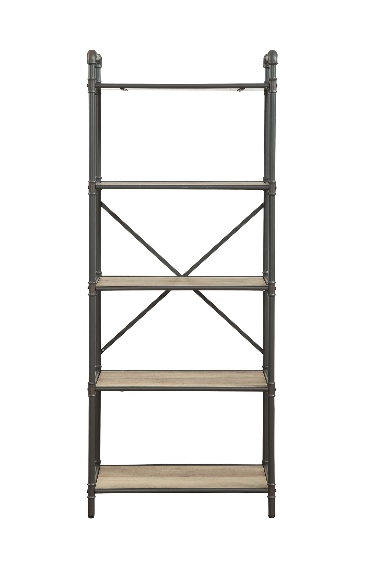 Gray Oak Bookshelf - 23" x 13" Display Shelf for Living Room