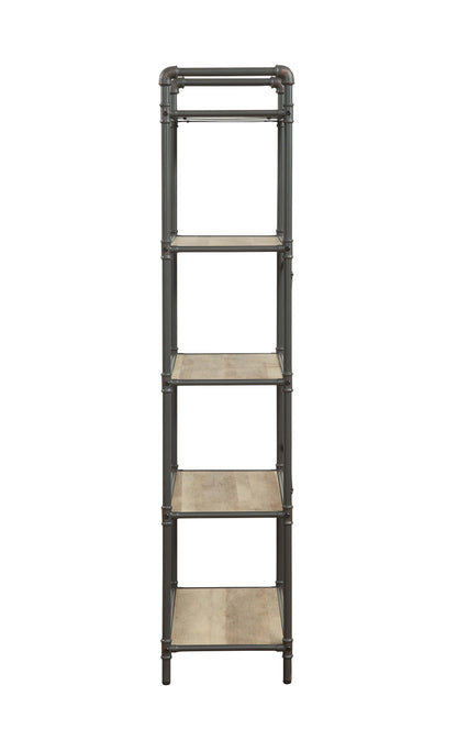 Gray Oak Bookshelf - 23" x 13" Display Shelf for Living Room