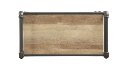 Gray Oak Bookshelf - 23" x 13" Display Shelf for Living Room