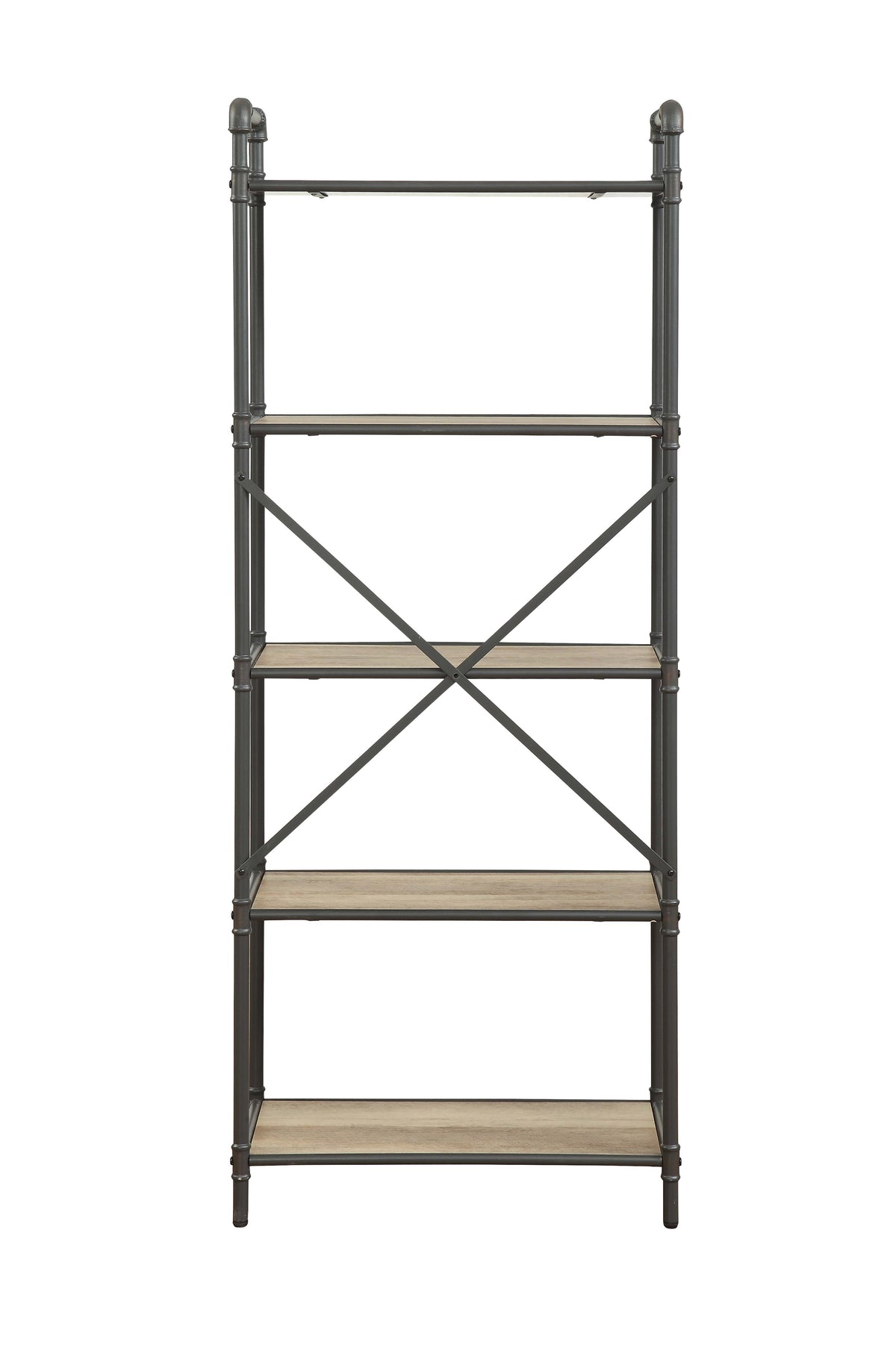 Gray Oak Bookshelf - 23" x 13" Display Shelf for Living Room