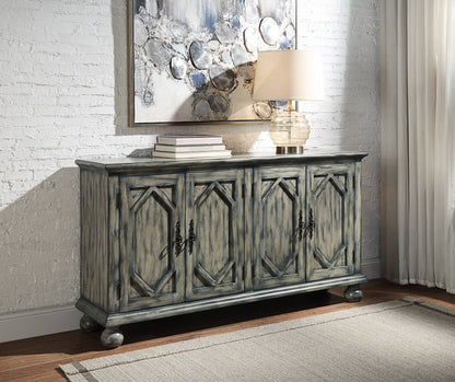 Pavan Rustic Gray Finish Console Cabinet