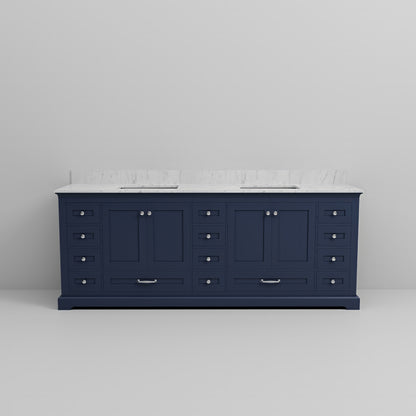 Navy Blue Double Bathroom Vanity - 84 Inch Wide