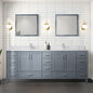 Dark Grey Double Bath Vanity 84 in. W x 22 in. D