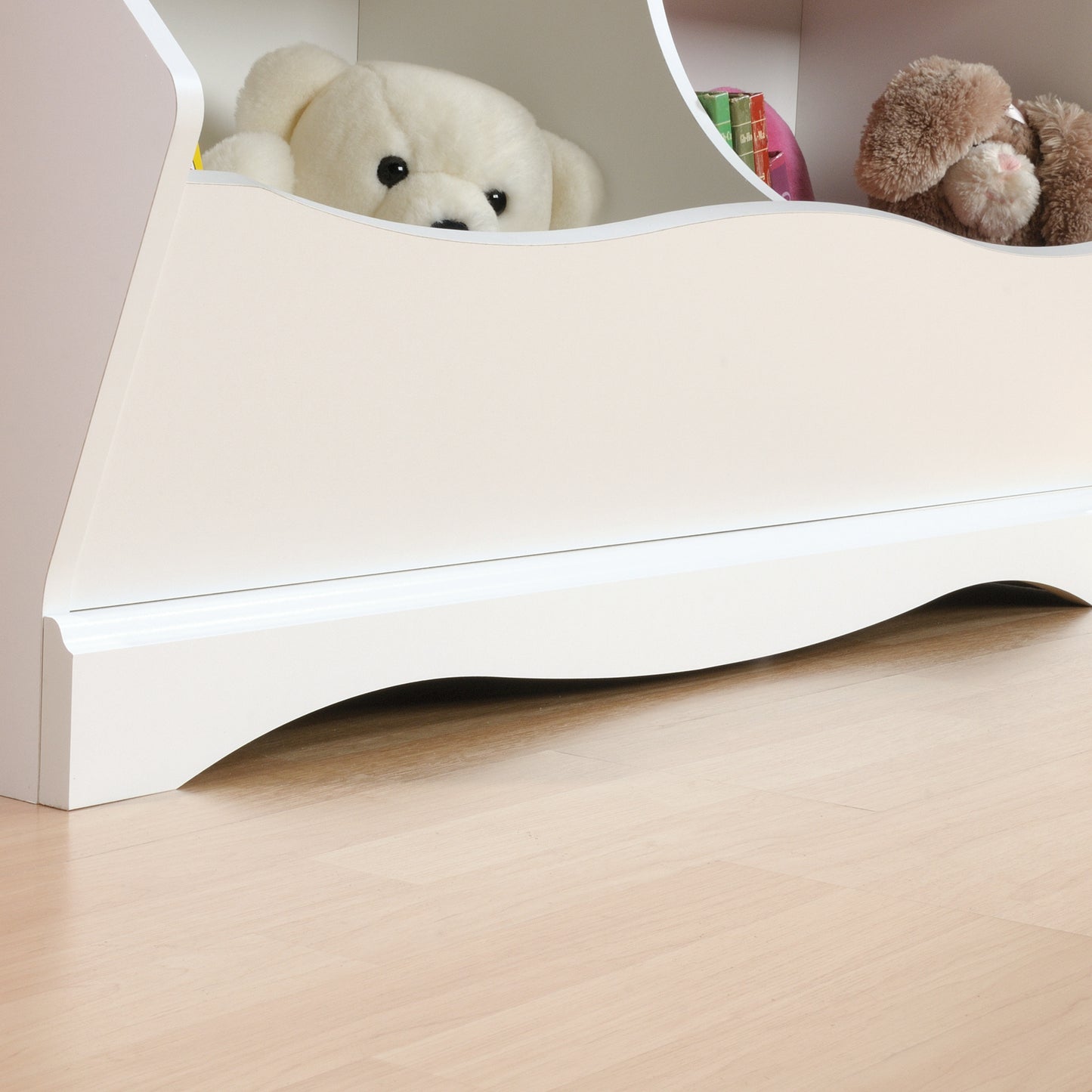 White 2-Shelf Bookcase for Kids Room Storage for Living Room