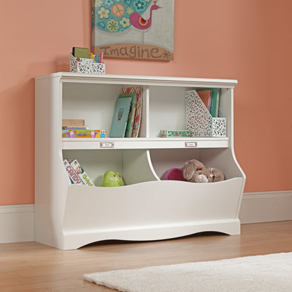 White 2-Shelf Bookcase for Kids Room Storage for Living Room