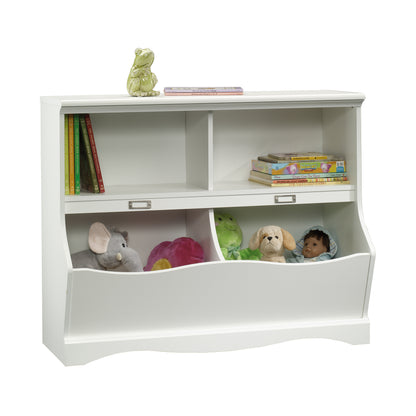 Bookcase Footboard with Storage, White finish