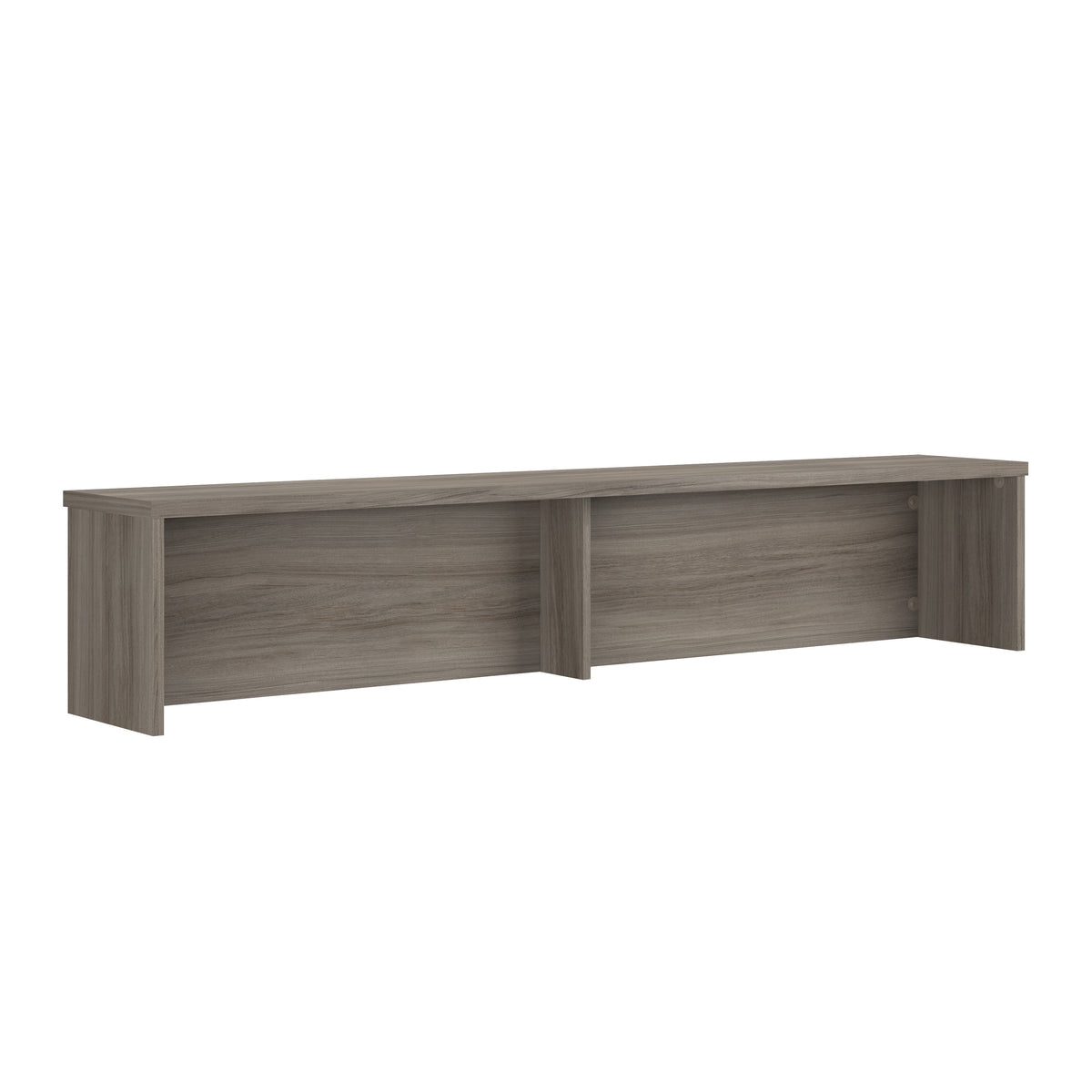 70" Brown Office Hutch with 4 Shelves