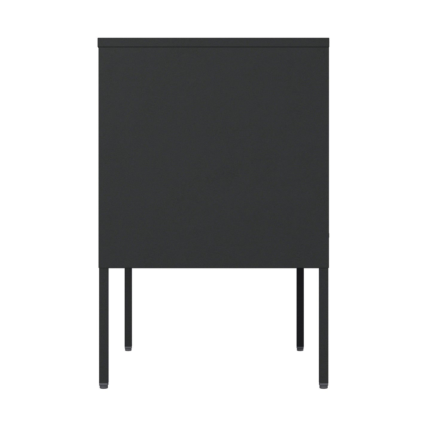 Black Steel Accent Cabinet - 23.6" Storage Unit